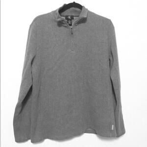 Calvin Klein 1/4 zip Sweater Gray Size Medium